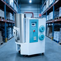 Sécheur à trémie en plastique industriel 3 en 1 de 100 kg, unité de déshumidification en nid d'abeille pour le séchage et l'alimentation des granulés PET PC PA PBT