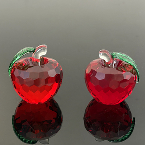 <span class=keywords><strong>Red</strong></span> Diamond Cut Crystal <span class=keywords><strong>Apple</strong></span> Giấy Trọng Lượng MH-H0119 - Product Image 6
