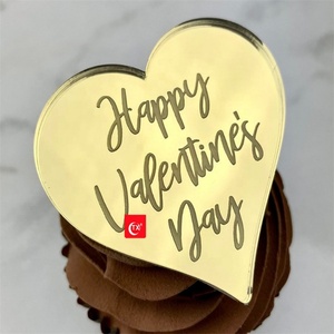 Gold Acrylic Mirror Reflection <b>Baking</b> <b>Accessories</b> Cake Decorating Supplies - Product Image 6