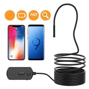 Super Long 1080P Semi-Rigid Inspection Camera 2 MP HD WiFi Borescope Wireless Endoscope with Zoom-able Focus and 1800mAh PQ301