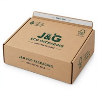 Boîte d'expédition en carton ondulé kraft écologique personnalisée avec bande adhésive pelable et scellable pour le commerce électronique et les vêtements