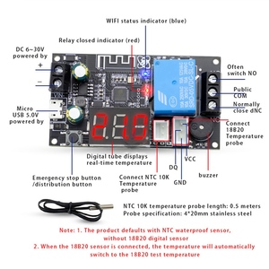 XY-WFTX remote WIFI thermostat high-precision <b>temperature</b> <b>controller</b> module refrigeration heating APP <b>temperature</b> acquisition - Product Image 6
