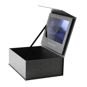 Caja de embalaje con pantalla LCD de 7 pulgadas, novedad, caja de exhibición para publicidad, vídeo, joyería
