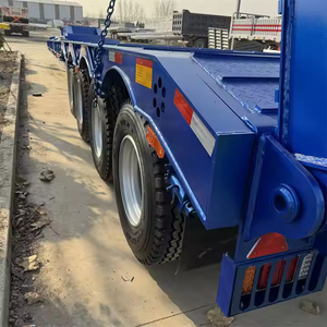 Semirremolque Lowboy hidráulico de cuello de cisne de 50 toneladas/60 toneladas de dos ejes, remolques de camiones comerciales - Product Image 3