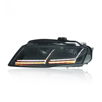 Pour Audi A4 B8 2009-2012, pièces automobiles, ensemble de phares, lentille de projecteur LED, DRL, feux de jour, clignotants dynamiques