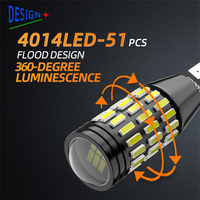 Ampoule LED en aluminium JIACHI nouvelle génération super lumineuse 51SMD T15-4014-51W-FPC-TJ CANBUS CE FCC ROHS 12-24V blanc pour marche arrière