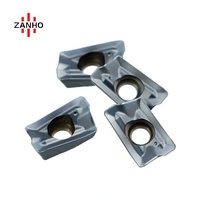 Insertos de fresado de alimentación rápida CNC ZANHO, superventas, SERIE MEC, inserto de fresado de carburo PVD para corte de Máquina Herramienta