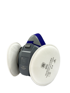 CE Approved Half <b>Face</b> Respirator Dustproof Lightweight Reusable Washable Dual Acid Gas Filter Cartridge Anti-Fog Silicone Mask - Product Image 5