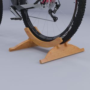 Zhengfeng Bamboo <b>Bicycle</b> Parking Rack 47x47x43.7cm Adjustable Width Workstand For Road Mountain Bike Maintenance Support <b>Frame</b> - Product Image 3