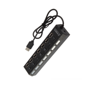 Hub USB 2.0 à 7 ports, répartiteur USB, peut accueillir un disque dur mobile avec interrupteur indépendant pour étendre le réseau du hub