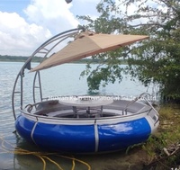 10 personnes 12 personnes 320cm bulle flottante personnalisé barbecue beignet beignet dîner Lldpe matériel bateau avec moteur électrique