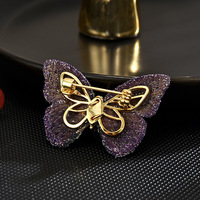 Broche Papillon Brodé Violet Vintage XILIANGFEIZI – Accessoire de Mode Personnalisé pour Mariage, Fête et Cadeau