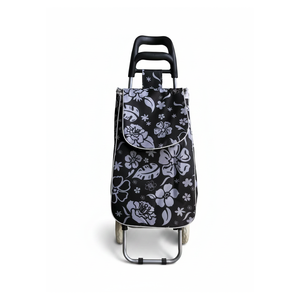 Carrello della spesa pieghevole versione aggiornata, stabilità migliorata, base larga, maniglia antiscivolo, capacità 30 kg, in acciaio al carbonio - Product Image 5