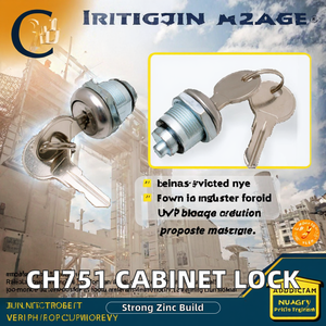 CH751 Zinc Alloy 50mm Cylindrical Cam <b>Lock</b> – Keyed Cabinet & Truck Compression <b>Latch</b> Security <b>Lock</b> - Product Image 2