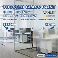 Revêtement liquide acrylique haute performance pour le givrage du verre et la protection de la vie privée, translucide, à faible teneur en COV