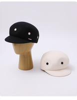 Niche Original Béret à visière pour femme, motif floral, style coréen frais, octogonal, type newsboy, de peintre, marine, casquette d'équitation, Automne Hiver