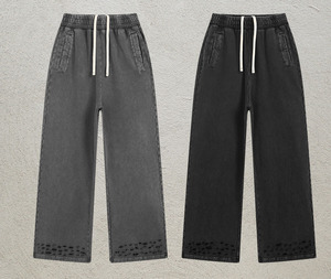 <span class=keywords><strong>Pantaloni</strong></span> sportivi da Jogger Casual di alta qualità lavati in <span class=keywords><strong>cotone</strong></span> <span class=keywords><strong>elastico</strong></span> in vita da uomo <span class=keywords><strong>pantaloni</strong></span> sportivi larghi da uomo - Product Image 3