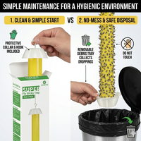 Trampa Adhesiva para Moscas de Primera Calidad, Sólida, Efectiva y Duradera, 360°, Ecológica, Impermeable, No Tóxica, de Larga Duración, para Interiores/Exteriores
