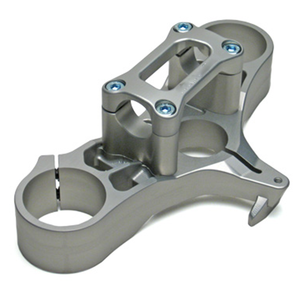 Triple pince supérieure en aluminium usiné sur mesure, noire, pour KLX110 et DRZ110 - Product Image 3