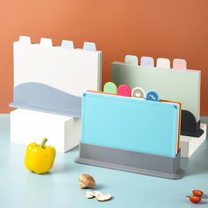 Ensemble de planche à dé<span class=keywords><strong>couper</strong></span> en PE de qualité alimentaire avec logo personnalisé planche à pédoncule de blé en plastique pour hacher la viande accessoire d'ustensiles de cuisine emballé - Product Image 3