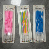 Bougies d'anniversaire courbées en gros, bougies décoratives pour pâtisserie, décorations de gâteaux, bougies pour gâteaux de mariage et d'anniversaire