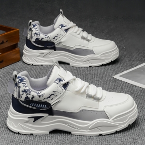 Baskets Homme 2026 Respirantes Style Britannique Tendance Polyvalentes à Semelle Épaisse Chaussures de Sport Décontractées pour la Marche - Product Image 4