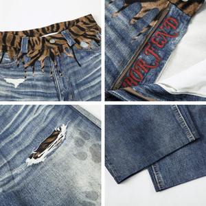 <span class=keywords><strong>กางเกง</strong></span>ขายาวผู้ชายสไตล์อเมริกัน <span class=keywords><strong>ลาย</strong></span>พราง<span class=keywords><strong>เสือ</strong></span> แต่ง<span class=keywords><strong>ลาย</strong></span>ขาดๆ ปะติดปะต่อ <span class=keywords><strong>ลาย</strong></span>กรงเล็บเสือ ทรงหลวม แบรนด์แฟชั่น - Product Image 2