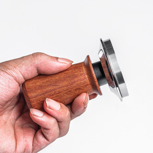 Prensador de Café Autonivelante con Resorte, Base de Acero Inoxidable y Mango de Madera de Palisandro de 51mm, 53mm, 58.35mm, Herramienta de Barista para Espresso - Product Image 4