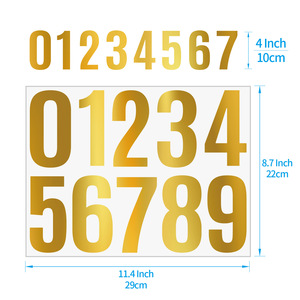 4 inch Hộp Thư số dán vinyl không thấm nước đề can lớn tự dính số <span class=keywords><strong>sticker</strong></span> cho Hộp Thư Nhà xe - Product Image 1