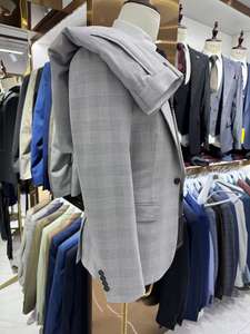 بدلة رسمية لحفل الزفاف للرجال بقصة 3 قطع جاكيت وسروال وسترة وسترة بطية صدر صدر واحد بزر فحص ملابس رجالية مجموعة أعمال فاخرة - Product Image 3