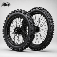 Kit de mise à niveau de course pour Surron Light Bee 2ème génération 2026 : Jantes tout-terrain 16 et 19 pouces, moyeux CNC en aluminium noir, pneus tout-terrain