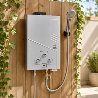 Chauffe-eau instantané portable au gaz (gaz naturel ou GPL) pour chauffage et douche chaude, sans réservoir, au propane ou au butane