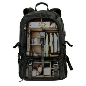 Mochila de viaje de nailon impermeable de 80L con correas desmontables para hombres y mujeres, para senderismo al aire libre, viajes de negocios, bolsa para portátil - Product Image 4