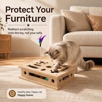 Nouvelle Boîte d'Enrichissement Interactif 2026 pour Chat avec Jouet à Chatouiller en Forme de Clochette et Baguette à Herbe à Chat pour un Affûtage des Griffes Sans Stress