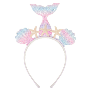 Bestseller Kinder Exquisite Haaraccessoires Regenbogen Meerjungfrau Stirnband Prinzessin Meerjungfrau Tüllblume & Cartoon Tier Haarschmuck - Product Image 6