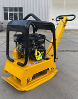 Compacteur à plaque vibrante à moteur essence/diesel poussé à la main, machine de pressage à plat
