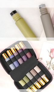 Ready-made Custom <b>10ml</b> Essential Oil Roll-On Perfume <b>Bottle</b> Glass Matte Surface Cylinder Shape Individual Portions Eye Oil Gold - Product Image 5