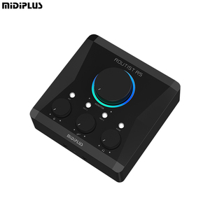 Interface audio USB Midiplus Routist RS 2 entrées 2 sorties, 24 bits 96 kHz, <span class=keywords><strong>carte</strong></span> son professionnelle avec anneau lumineux RVB, OTG pour téléphone portable et <span class=keywords><strong>PC</strong></span> - Product Image 5