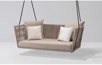 Balançoire suspendue Koehler en métal, style minimaliste moderne, pour extérieur, jardin, cour, balcon, villa, idéale pour les moments de détente.