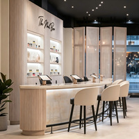Diseño Interior Moderno y Minimalista para Salón de Uñas, Muebles Personalizados para Salón de Belleza, Accesorios de Lujo para Salón de Manicura, Solución Llave en Mano