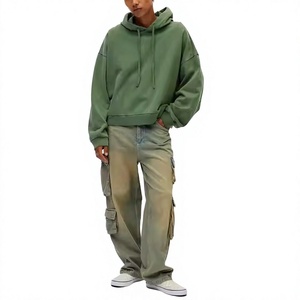 Wholesale cotton 350gsm cotton <b>Hoodie</b> for Men relaxed Fit Custom Logo Bulk Streetwear Apparel Collection - Product Image 4
