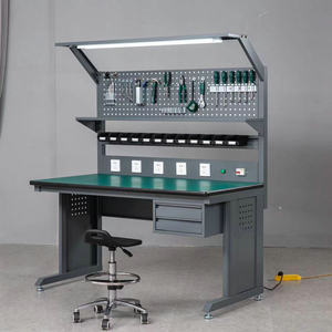 Armoire métallique ESD, table d'inspection de service moyen à lourd, lumière, multifonctionnelle, personnalisable, support ODM OEM, 1200x600x600mm, charge de 800 kg - Product Image 5