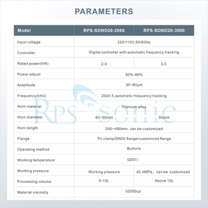 Homogeneizador ultrasónico industrial Procesador de líquidos Máquina de cavitación ultrasónica para extracción de hongos con tanque de 50L - Product Image 5