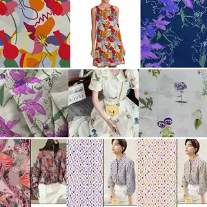 2023 Popular Summer Twill Custom Hawaiin Cotton Muslin Printed Fabrics