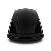 Boîte de toit de voiture sportive étanche ABS 420L à double ouverture latérale noire universelle