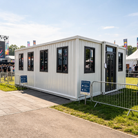 Villa préfabriquée de luxe extensible de 40 pieds, petite maison mobile avec 2, 3, 4 ou 5 chambres, personnalisable pour usage commercial (salon et café)