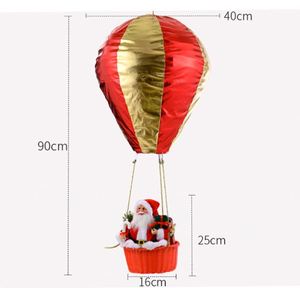 Pendentif Père Noël en montgolfière, décoration de Noël pour la maison, ornements de Noël en parachute - Product Image 5