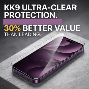 กระจกนิรภัยแบบไร้ขอบ Custom KK9 Super Hard สำหรับ iPhone 17 18  ขอบโค้ง 2.5D ป้องกันรอยขีดข่วน ป้องกันรอยนิ้วมือ - Product Image 2