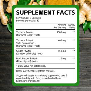 Prix de gros : Capsules de curcuma et de curcumine pour favoriser l'absorption intestinale et maintenir la santé osseuse, contenant de la poudre de curcuma - Product Image 2