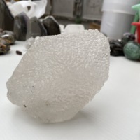 Cristaux de quartz nirvana naturels et originaux, non polis, pointes de cristal brutes, spécimen, pointes de cristal brutes, cristal de quartz bouddha à bulles